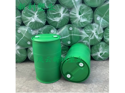 绿色200L塑料桶200升双环塑料桶.