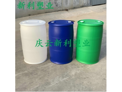 白色220L塑料桶220KG双环塑料桶.